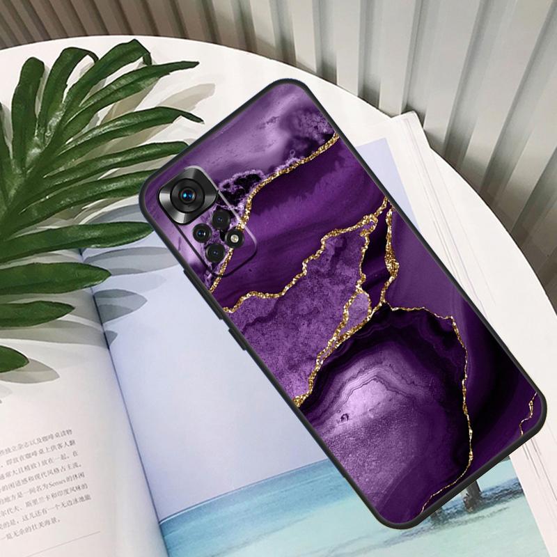 Teal Blue Gold Agate Marble Funda For Xiaomi Redmi Note 13 10 11 12 14 15 Pro Plus Case For Redmi 15C 12C 13C 14C 10C 15