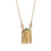 Retro Elements Tarot Card Opening And Closing Necklace Butterfly Rebirth Gate Diamond Pendant Design Sense Heavy Industry Gold-Plated Jewelry