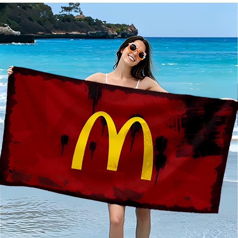 MCD Food Microfiber Beach Towel, Soft And Absorbent, Quick-Dry, Ideal for Summer Travel, Beach Essential, Swimming Pool Gifts