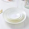 Huihuang Jingdezhen Pure White Ceramic Round Deep Plate