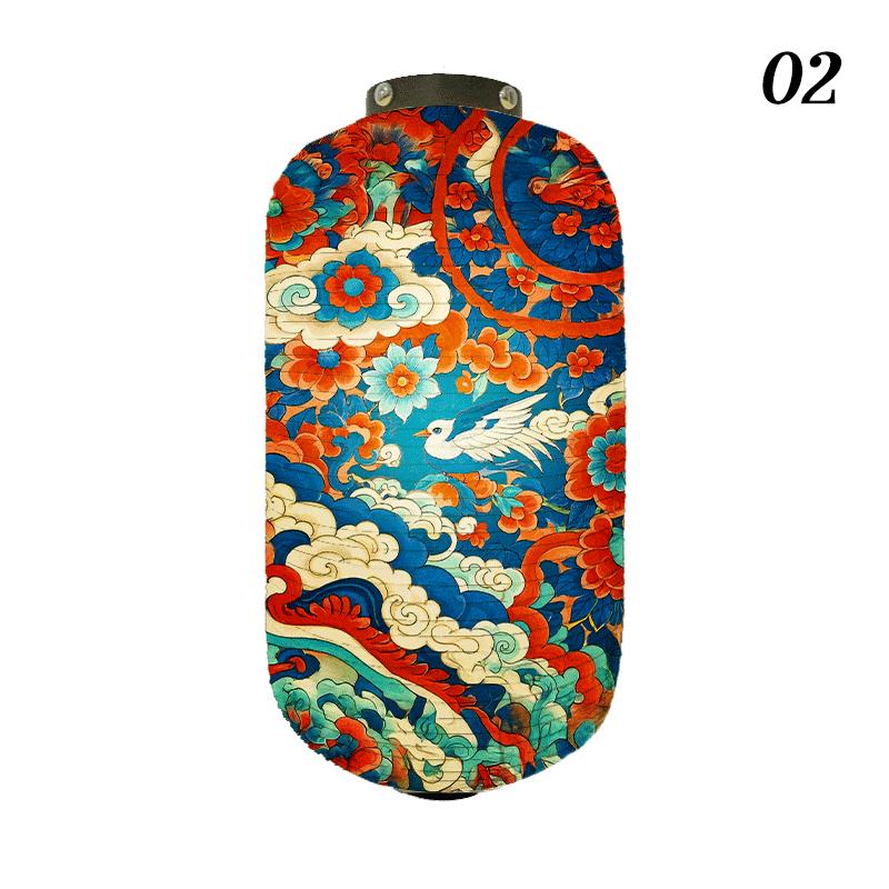 Oriental Style Festival Cloth Lanterns Antique Phoenix Printed Lantern Sushi Cuisine Advertising Sign Party Decoration Ornaments
