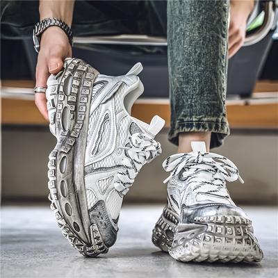 Do Old Style Dirty Shoes Raw Platform Catwalk Heightening Sneakers Dad Shoes Hip Hop Running Shoes