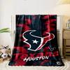Houston Texans Logo Design Flannel Blanket for bedroom, living room, sofa, and nap sofas.