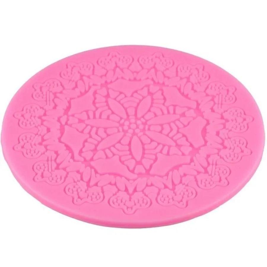 1 Pcs Crown Round Shape Silicone Lace Cake Mold DIY Cake Decorating Mat Household Kitchen Baking Tool Accessories