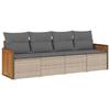 VidaXL Salon de Jardin avec Coussins 4 pcs, Canapés de Terrasse, Ensemble de Meubles de Patio, Mobilier d'Extérieur, Beige 3227452