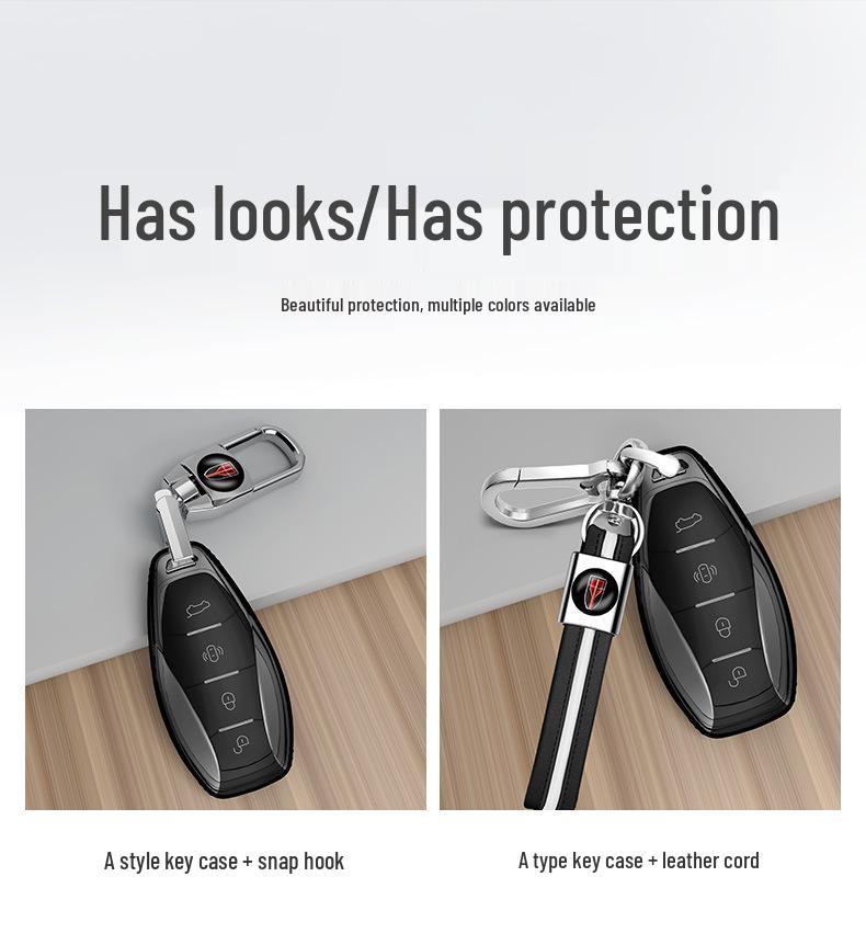 Schlüsseletui für Hongqi HS5/HS7 - Transparente Hülle und Tasche für Männer und Frauen (2022)