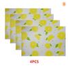 4PCS No Residue Refrigerator Pad Waterproof Anti-oil Cuttable Washable Kitchen Placemat for Shelf Drawer Liner