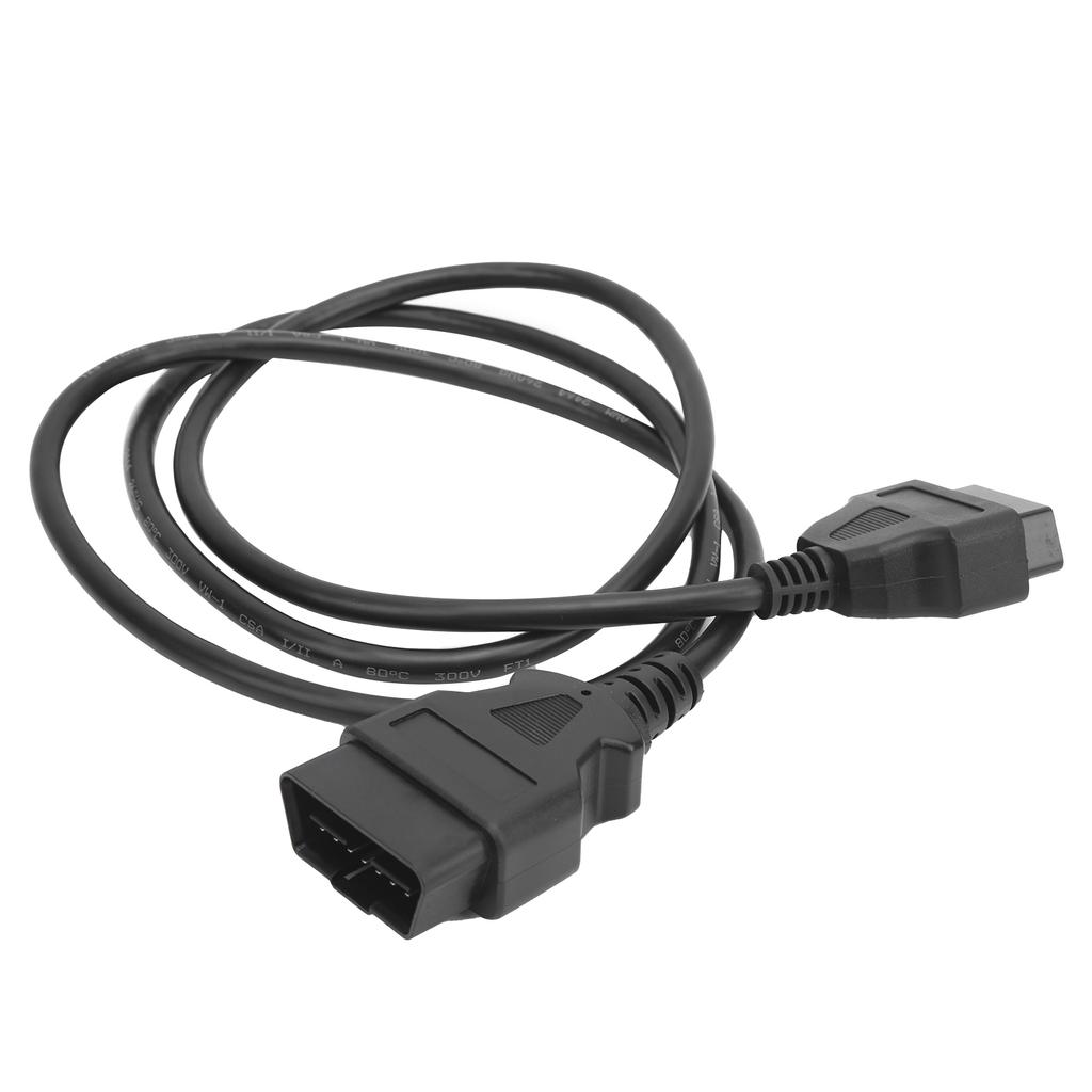 1.5m4.9ft OBD2 Diagnostic Cable Extension Line 16Pin To 16Pin Auto Parts DC 12V