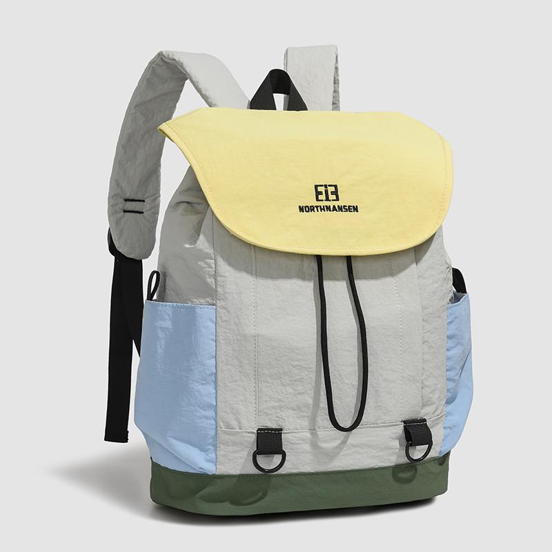Outdoor Color Contrast Backpack Lightweight Student Color Contrast Schoolbag Travel Backpack