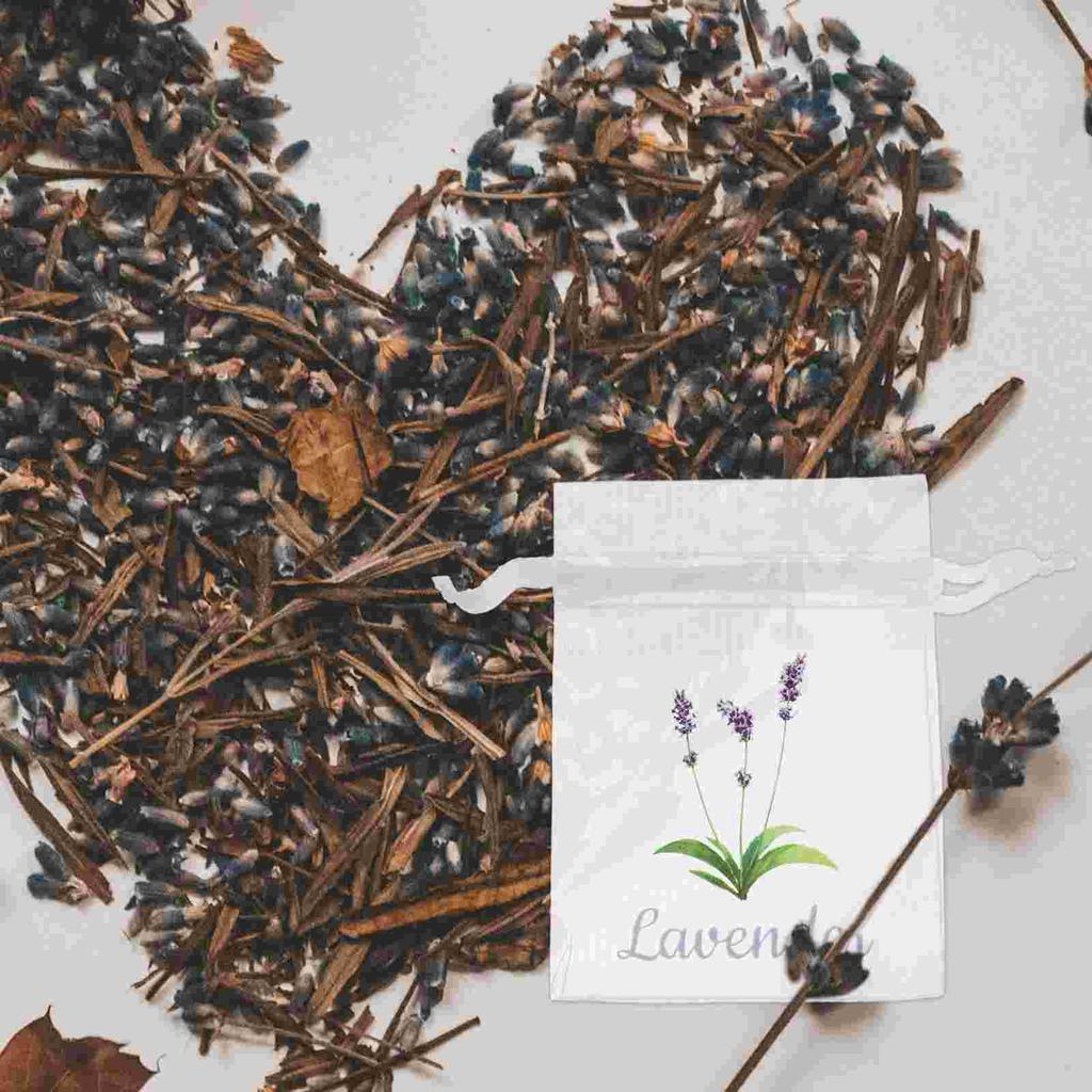  20 Pcs Empty Sachet Bag Jewelry Pouches Sacks Drawstring Herbs Storage Bags Dried Flower Gauze Lavender