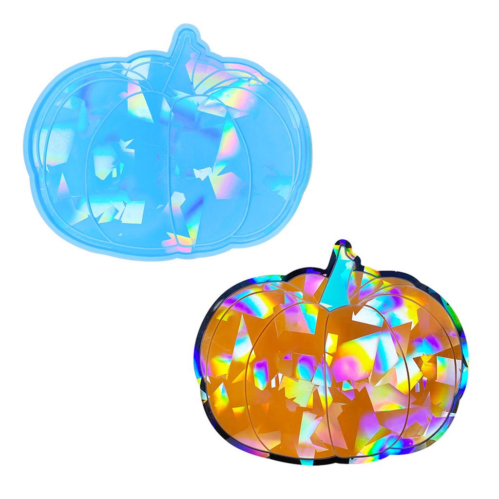 Holographic Coaster Molds for Epoxy Resin Craft Pumpkins Cup Mat Silicone Mold Halloween Coaster Mold DIY Home Decor
