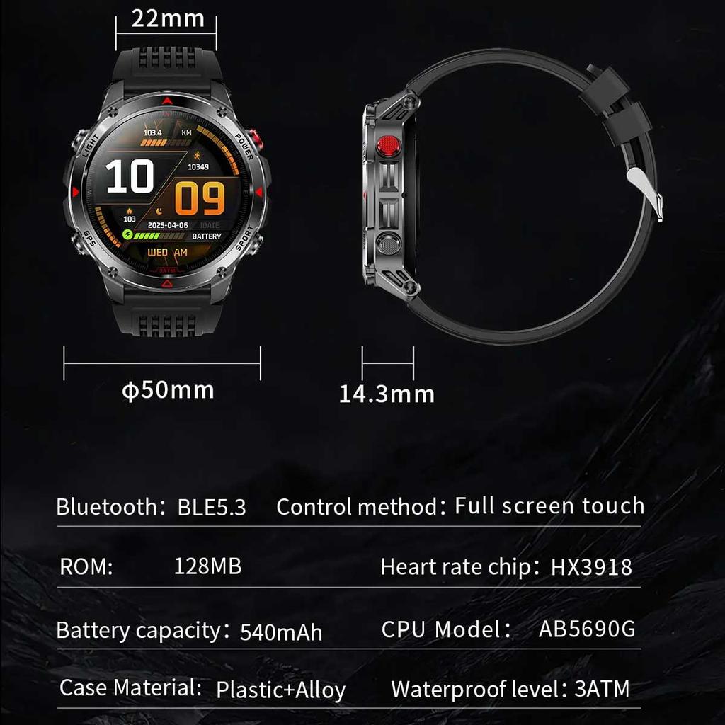 2026 New GPS Map Navigation Smart Watch Men Women Amoled Screen 3ATM Waterproof Sport SmartWatch Compass NFC BT Call Watches Men