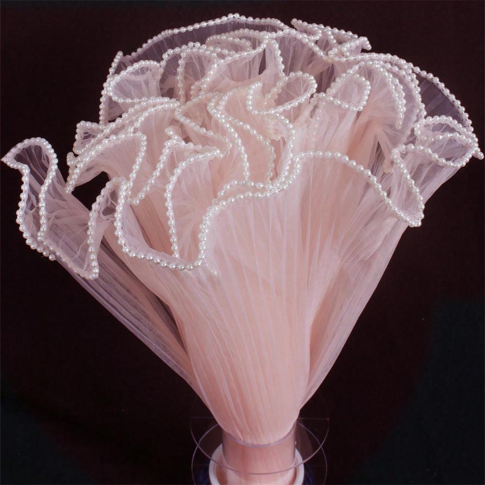 1pc Flower Bouquet Wrapping Pearl Wave Yarn Rose Florist Packaging Material Wedding Party Gift Decoration Supplies