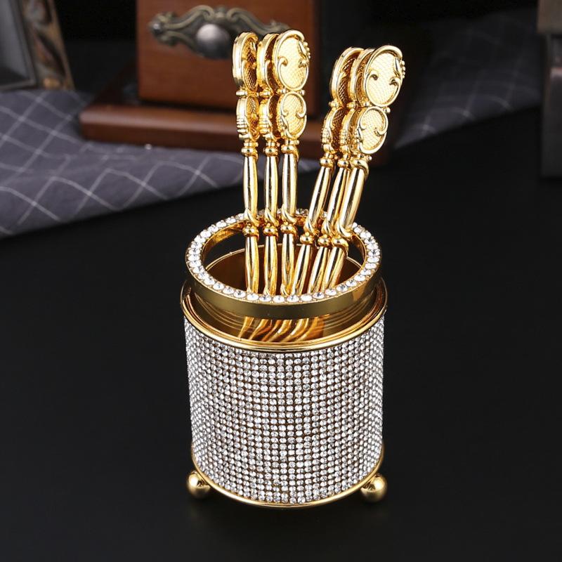 Coffee spoon storage box set, Middle Eastern Arabic Western restaurant knife, , spoon, chopstick cage, dessert, refreshment spoon, tableware cartridge