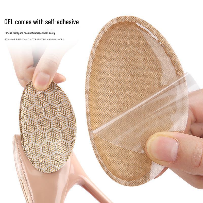 GEL Half Insoles with Flat Arch Support - Adhesive & Anti-slip Shock Absorption