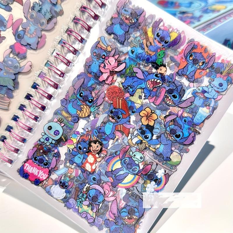 1 ks Disney Stitch Spiralový zápisník 3 v 1 Kniha samolepek Studentské psací potřeby Dárek