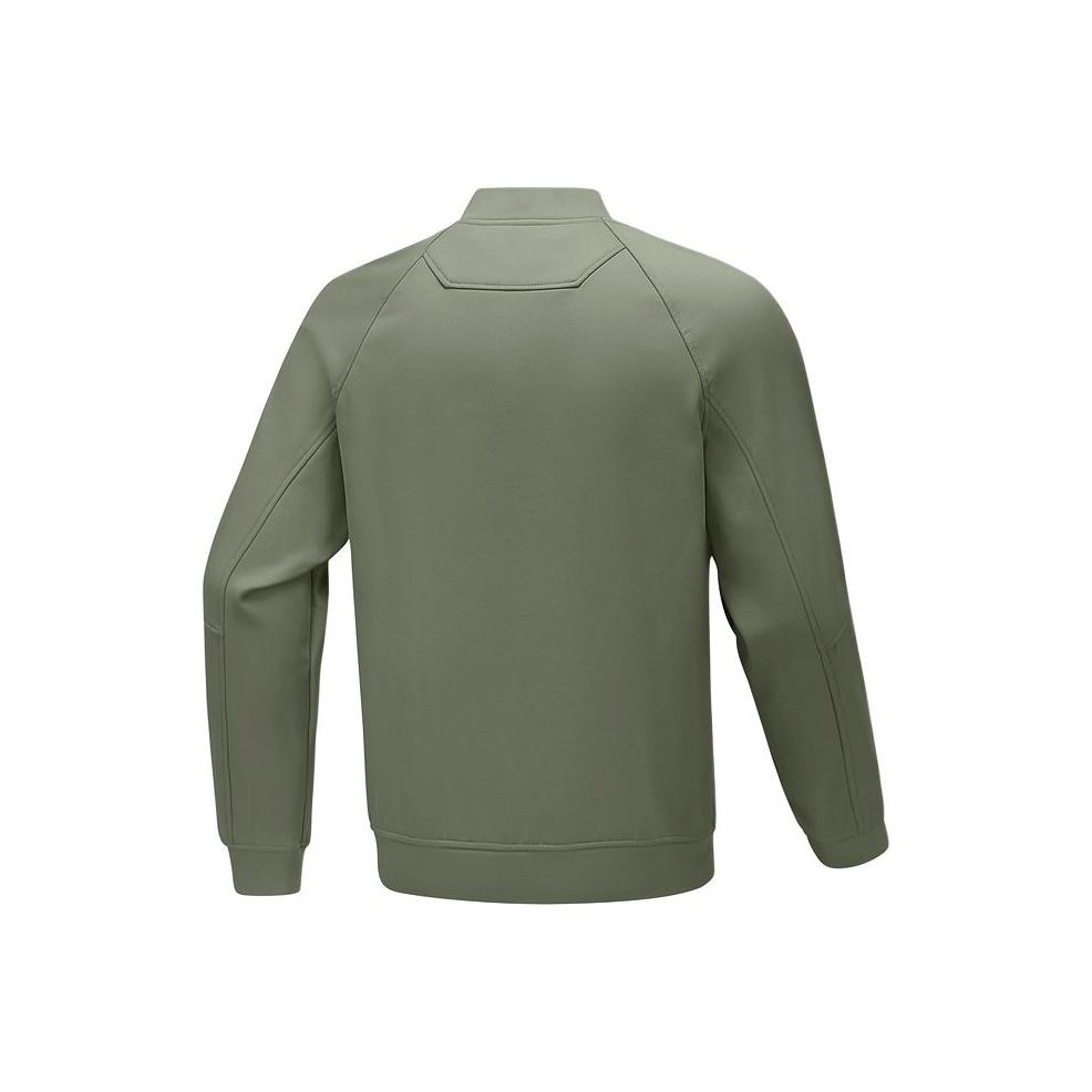 Skechers Fashion Stand Collar Zipper Shoulder Sleeve Multi Pocket Knitted Fleece Jacket Men Jackets P425M074-01DR