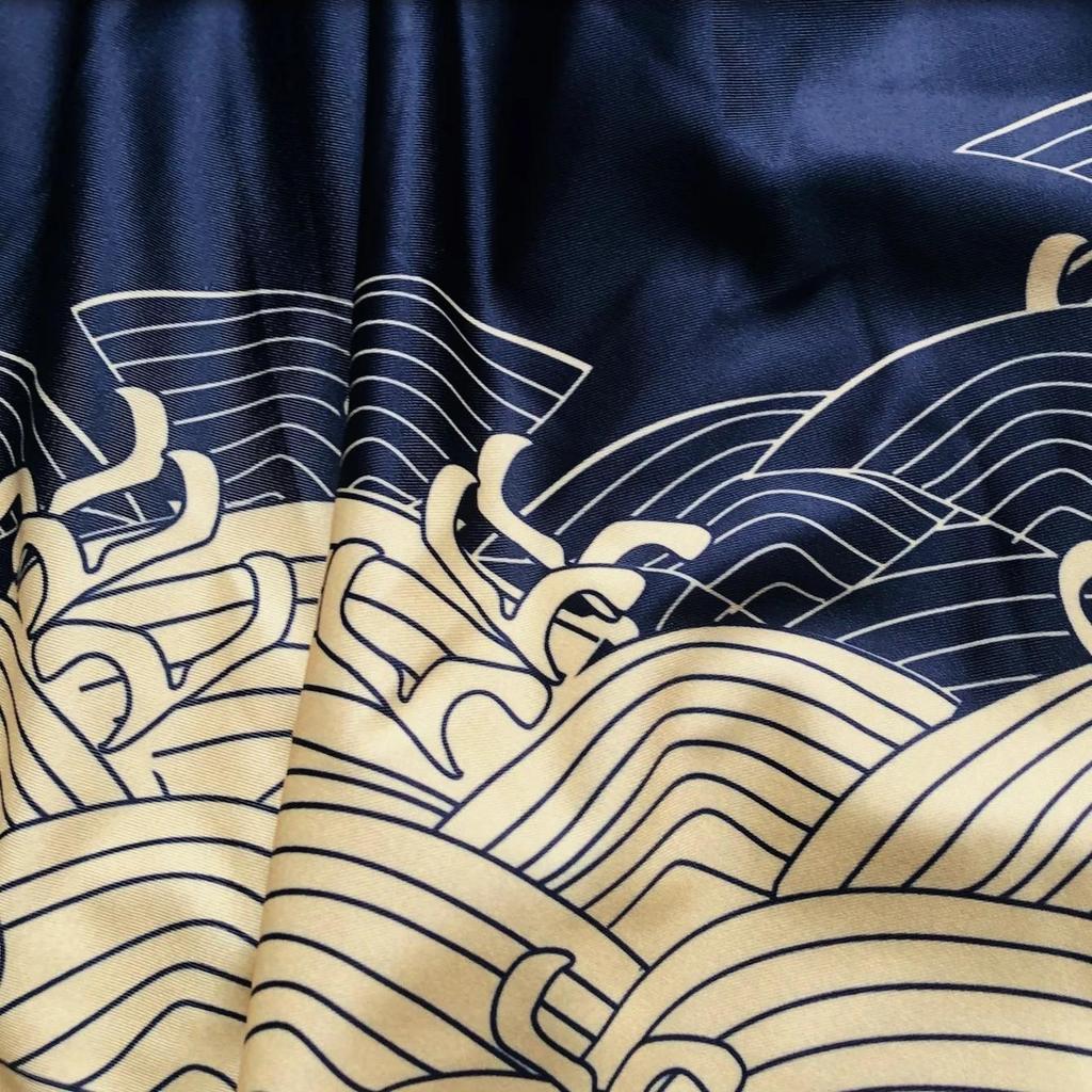 Ocean Sea Wave Muay Thai Kickboxing Boxing MMA UFC Casual Shorts Gym Sport Unisex Men Women Workout Quick Dry Print Elastic High Waist Training