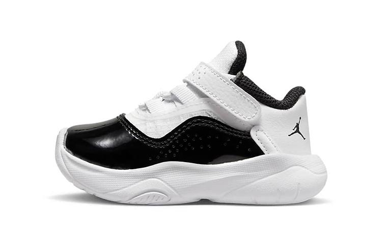 Jordan Air Jordan 11 CMFT Low Vintage Abrasion Resistant Breathable Low Top Toddler Shoes Black White Baby CZ0906-102