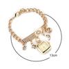 Βραχιόλι ρολόι καρπού Rhinestone Flower Heart Love Style από ανοξείδωτο ατσάλι Κομψό ρολόι από χαλαζία για καθημερινή Zegarek Damski
