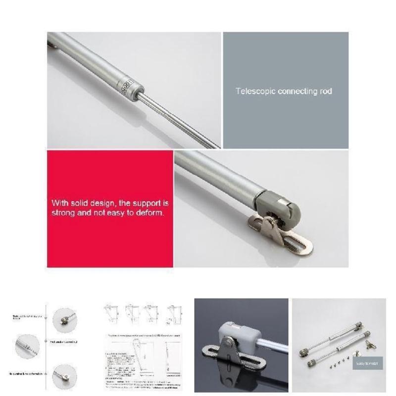 Door Hinges 200N Load Bearings Support Spring Struts Hydraulic Cabinet Support Simple Installation for Flip Up Door