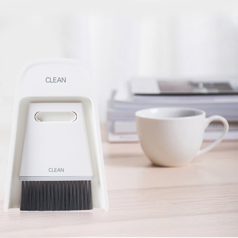 Sada přenosného mini smetáku na smeták pro domácnost Čisticí štětec na čištění stolního počítače Sada čisticích nástrojů na čištění Šedobílá