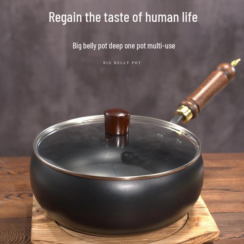 Zhangqiu Håndsmidd Mini Jern Wok - Non-stick, Ubelagt Stekepanne