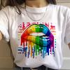 Lgbt Rainbow Harajuku T Shirt Wounisex Gay Pride Ullzang 90s Tshirt Lesbian Graphic Funny Print Tshirt New Fashion Top Tees Female