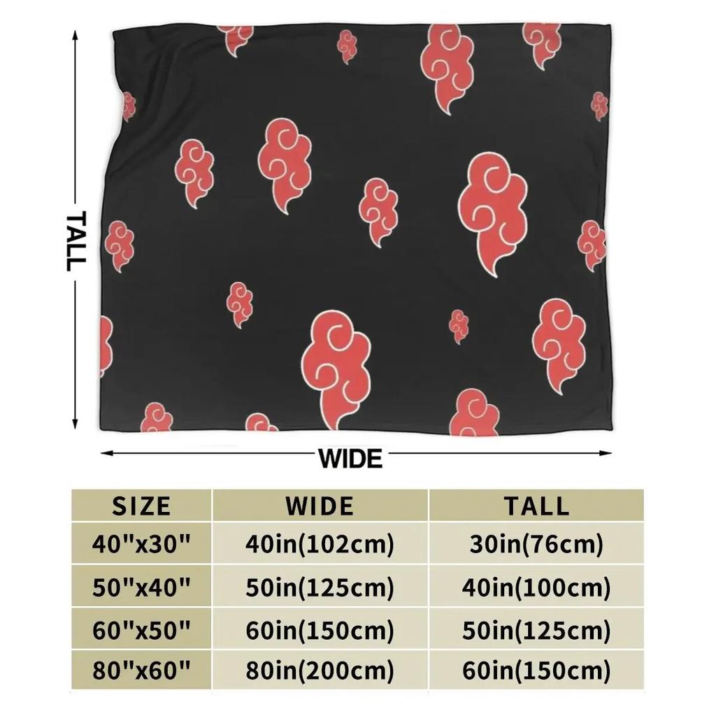 Japan Anime Blaue Wolken Akatsuki Neji Decken Weiche, warme Flanell-Überwurfdecke Bettwäsche für Bett Wohnzimmer Picknick Reise Zuhause