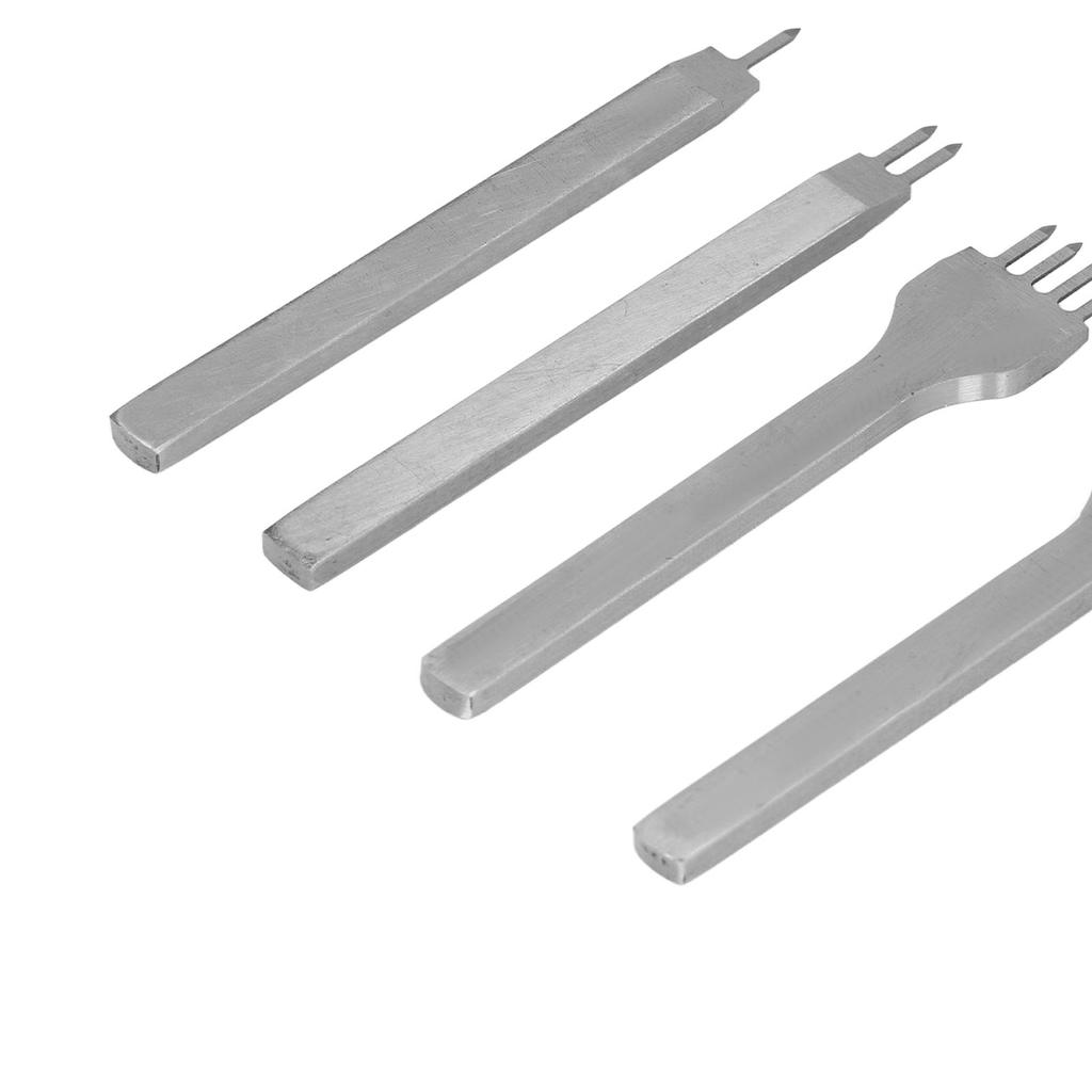 Rhombus Lacing Stitching Chisel Set Leather Craft Kits HSS Punching Stamping Prong Chisel