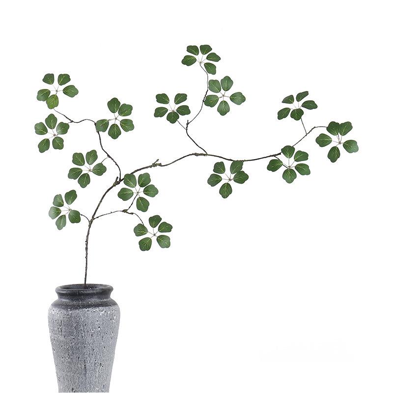 Zen Style Simulation Lotus Leaves & Rattan Indoor Decor - Fake Green Plants & Simple Photography Props