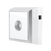 Square LED Lamp Base Stand Holder for Crystal Acrylic Statue Display Silver (Colorful Light)