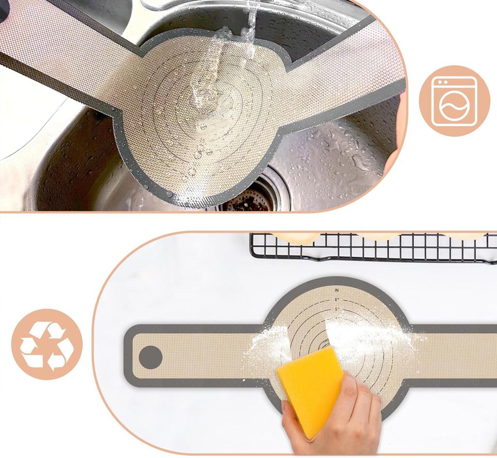 Silicone Bread Sling for Dutch Oven Portable Long Handles Non-Stick Reusable Mat Easy Clean Sourdough Transfer