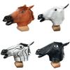 Funny Animal Horse Head Mask, Costume Mask for Masquerade Parties, Black-spotted Horse Mask, Latex Headgear, Halloween Prank Prop
