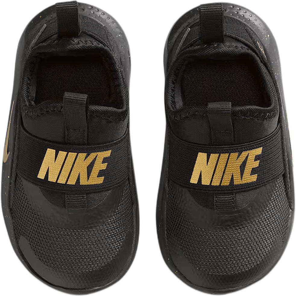 Nike Flex Runner 4 Low Top Toddler Shoes Black Gold Infant And Toddler IM6738-001