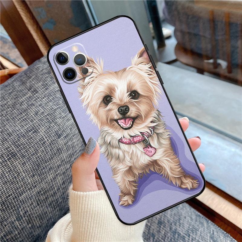 Yorkshire Terrier Hund Handyhülle Für iPhone 16 15 14 13 12 11 Pro Max 12 13 mini XR 15 16 Plus 16e Hülle Schale