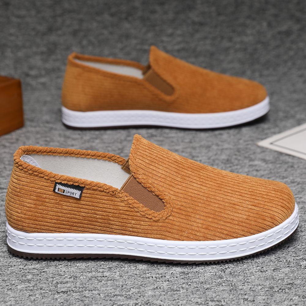 Old Beijing cloth shoes men's shoes velvet breathable casual single shoes men's platform work shoes lightweight one-pedal shoes men