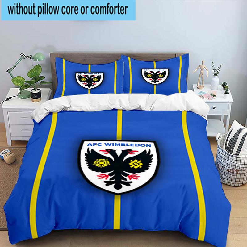 3pcs Afc Crest Printed Bedding Set Duvet Cover Closure Includes 1 Duvet Cover & 2 Pillowcases Bedding Sets Home Decor Gifts