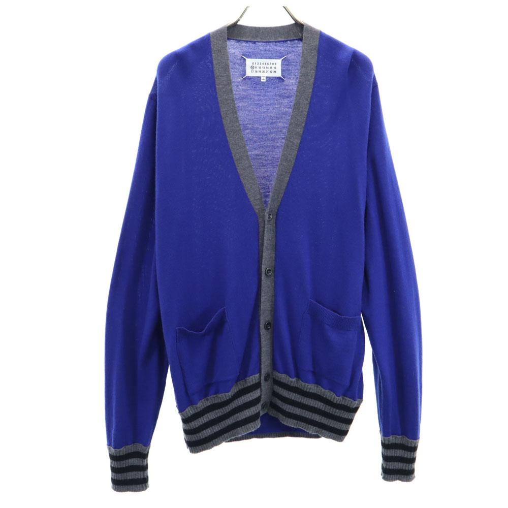 Maison Margiela Wool Long Sleeve V Neck Knit Cardigan 1 Blue Purple 10 Men's Used