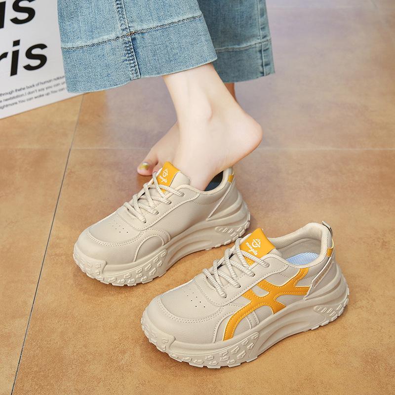 Ins Korean Version of the New Dad Shoes for Women 2025 Autumn Small Man Thick Sole Height Increase Student Running Sports Casual Shoes