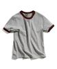 MINIMALPROJECT Under Log Ringer Short Sleeve T-Shirt Mst186 [Gray/Wine]