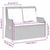 Adjustable Garden Bench with Cushions Light Grey Poly Rattan