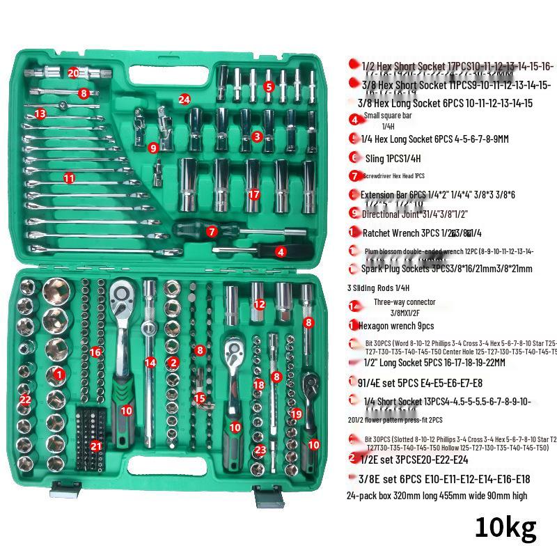 Multi-Functional Chrome-Vanadium Steel Ratchet Wrench & Screwdriver Set