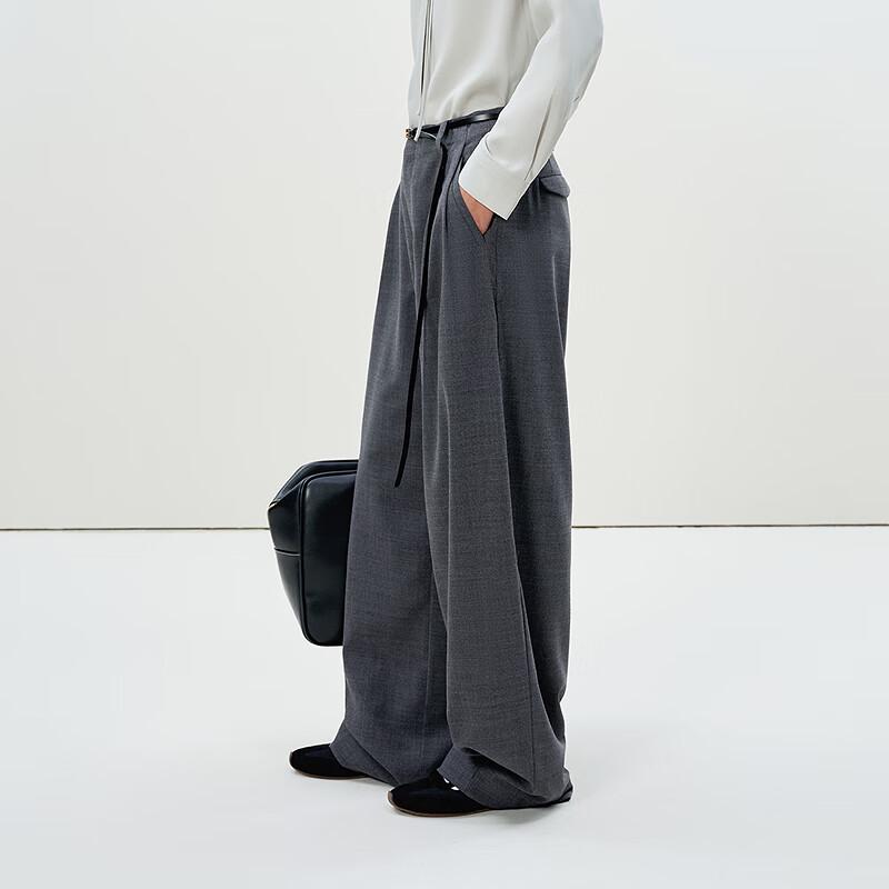 LESS 2025 Spring Casual Wide-Leg Trousers