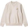 Moletom American Script FW24 Corte Solto Gola Redonda Manga Longa Pulôver Casual Masculino Moletom Moonlight-White I025475-MOO-XX