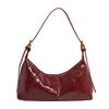 French Leather Underarm Bag Solid Color Commuting Shoulder Bag Fashion Women's Armpit Bag  Winter