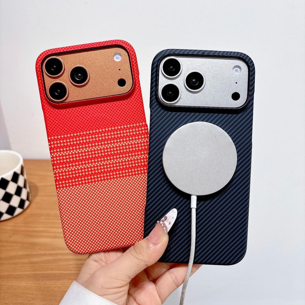 Kevlar water sticker for iPhone17PROMAX mobile phone case Apple 16 magnetic ultra-thin heat dissipation protective case