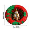 Imitation Cashmere Christmas Round Carpet 3D Special-shaped Santa Claus Floor Mat  Home Decor