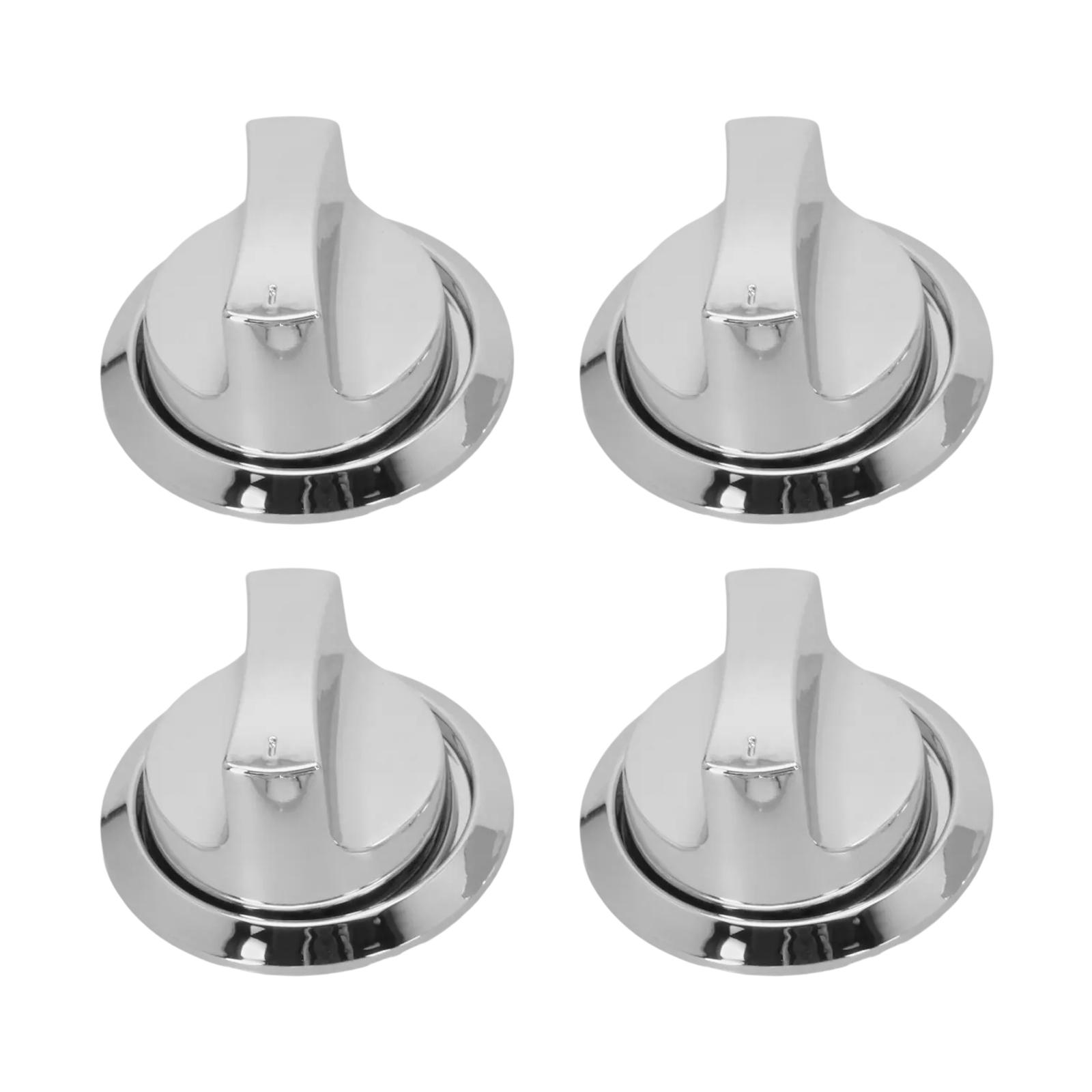 

Gas Grill Accessories 4pcs Electroplated Knobs for Enhanced Aesthetics With base