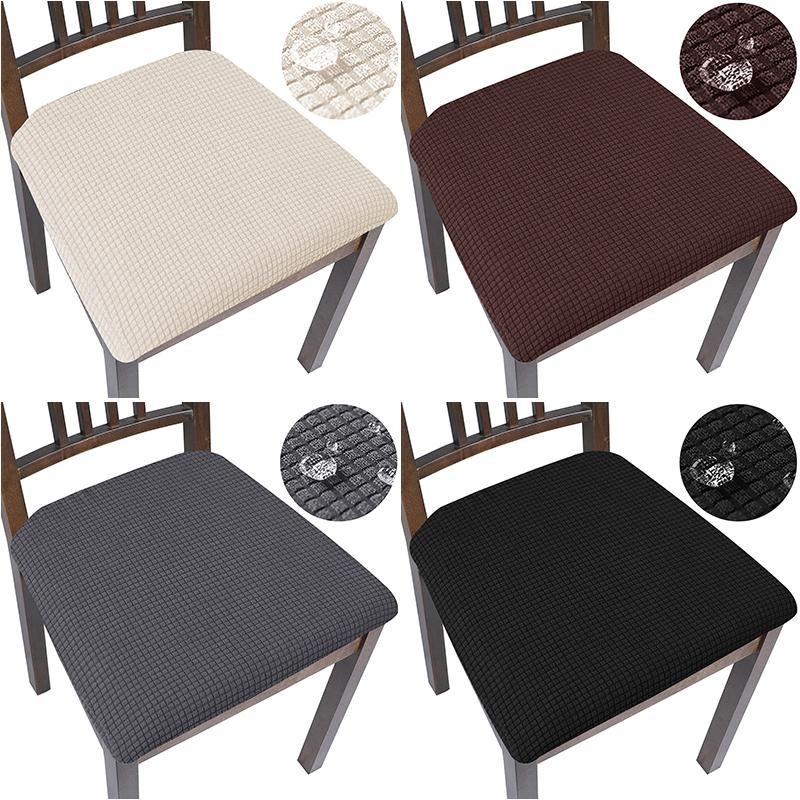 Waterproof Chair Seat Cover Stretch Dining Chair Upholstery Cheap Washable Chair Seat Covers For Hotel Kitchen Home Decor